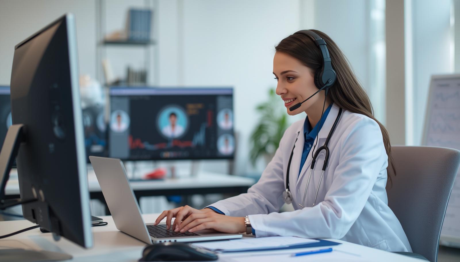 Medical professional working